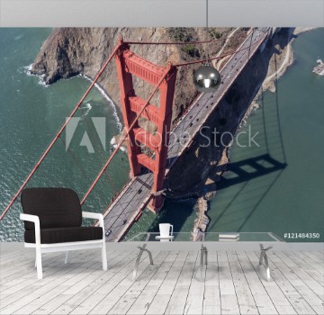 Picture of Golden Gate Bridge Tower and Marin Headlands Aerial